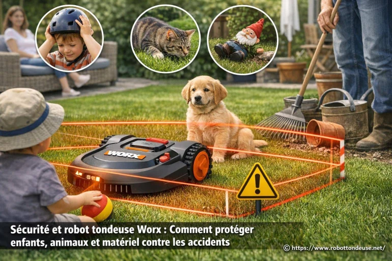 Sécurité et robot tondeuse Worx : comment protéger enfants, animaux et matériel contre les accidents ?