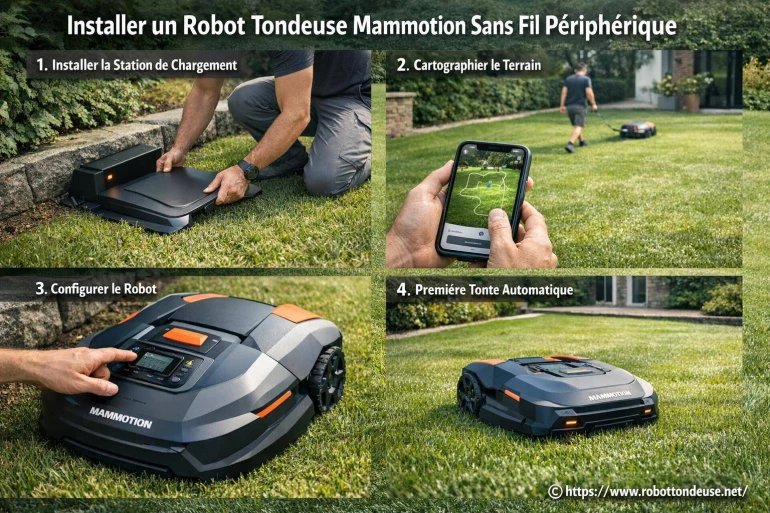 Comment installer pas à pas un robot tondeuse Mammotion sans fil périphérique