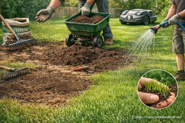 Comment réparer et regarnir efficacement une pelouse abîmée ?