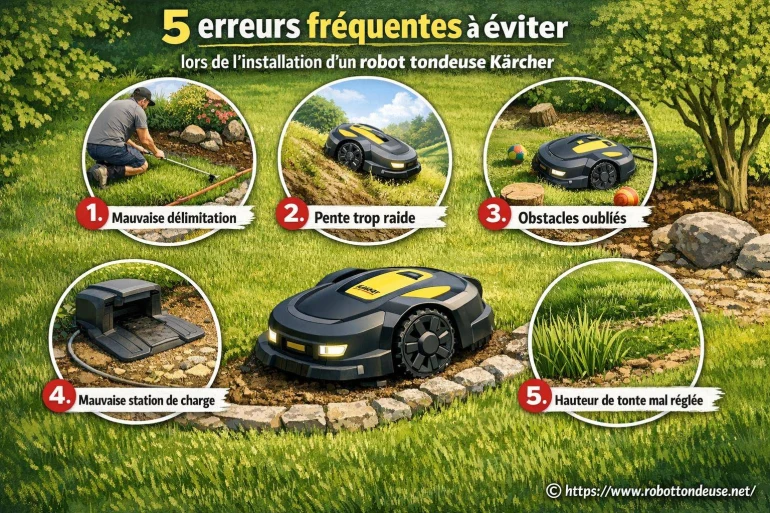 5 erreurs fréquentes à éviter lors de l’installation d’un robot tondeuse Kärcher