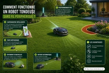 Comment fonctionne un robot tondeuse sans fil périphérique ?