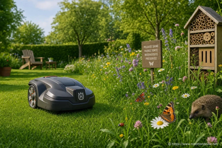 Robot tondeuse Husqvarna : comment favoriser biodiversité et santé du gazon