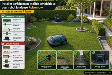 Comment installer parfaitement le câble périphérique pour un robot tondeuse Robomow : astuces et erreurs à éviter