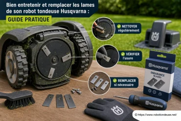 Bien entretenir et remplacer les lames de son robot tondeuse Husqvarna : guide complet
