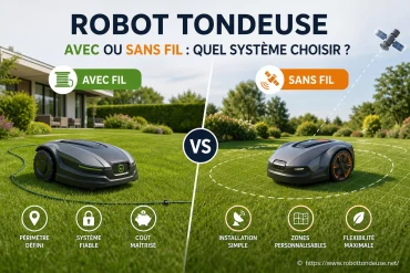 Robot tondeuse avec ou sans fil : quel système choisir ?