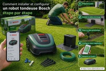 Comment installer et configurer un robot tondeuse Bosch étape par étape