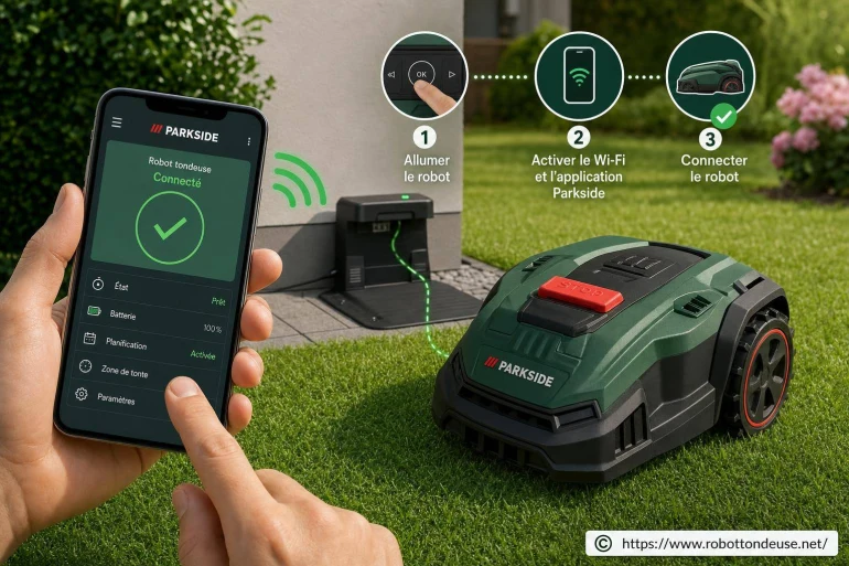 Comment connecter un robot tondeuse Parkside facilement et rapidement ?