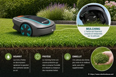 Robot tondeuse Gardena : tout savoir sur le mulching et ses avantages pour la pelouse