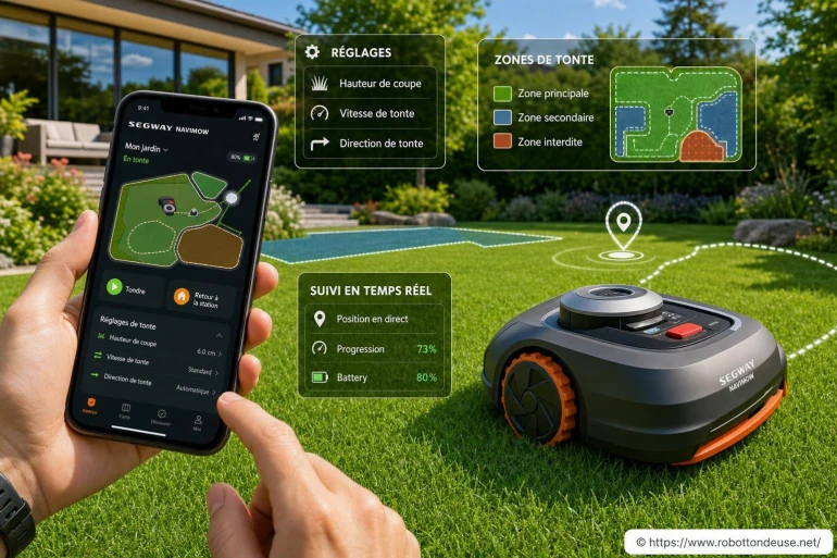 Comment optimiser la tonte avec l’application mobile Segway Navimow : réglages, zones de tonte et suivi en temps réel ?