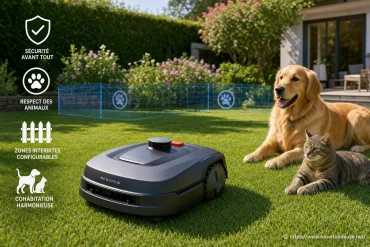 Robot tondeuse Ecovacs et animaux domestiques : comment garantir une cohabitation sécurisée
