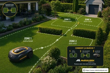 Installer plusieurs zones de tonte avec un robot McCulloch : est-ce possible et comment faire ?
