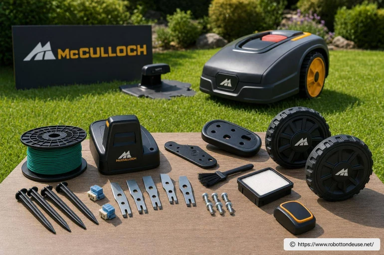 Accessoires et pièces détachées pour robots tondeuses McCulloch : lesquels sont vraiment utiles ?