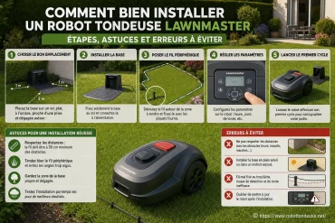 Comment bien installer un robot tondeuse Lawnmaster : étapes, astuces et erreurs à éviter ?
