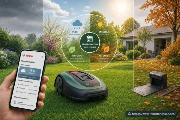 Comment optimiser la programmation de son robot tondeuse Bosch selon la météo et les saisons ?