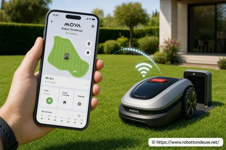 Connecter et contrôler son robot tondeuse Mova depuis son smartphone : tuto pas à pas