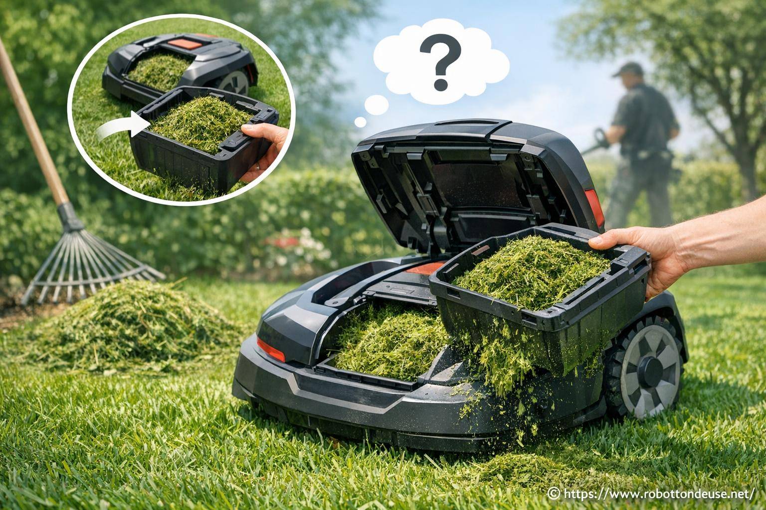 Le robot tondeuse ramasse-t-il l'herbe coupée ?
