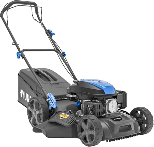 Hyundai Tondeuse à Gazon Thermique Autotractée Noire 46 cm, 