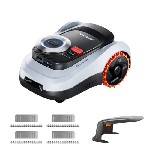 Segway Navimow i208 LiDAR Kit avec Garage M + 4 Kits de Lames, pentes de 45%, LiDAR à Semi-conducteurs et Vision, cartographie Automatique, sans Fil, sans antenne, 4G intégré (expédié séparément)