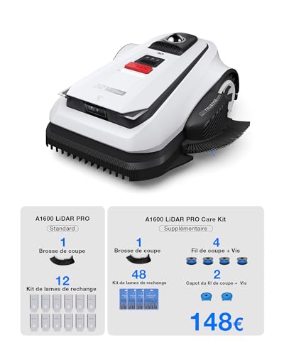 Ecovacs Goat A1600 LiDAR Pro Care Kit Robot Tondeuse sans Fi