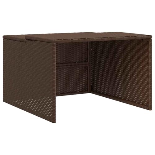 vidaXL Garage pour Robot Tondeuse Marron 86x90x52/57 cm rési