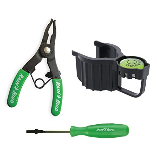 Rain-Bird Système d'arrosage de Gazon d'irrigation OEM pour système de Traction OEM - Outil de réglage du Niveau à Bulles - Tournevis et tête de pulvérisation