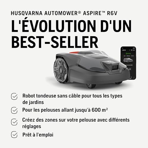 HUSQVARNA Automower® Aspire R6V - Robot Tondeuse sans Fil pé