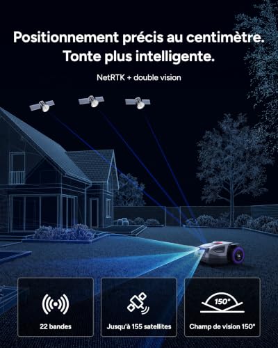 ANTHBOT M9 Robot Tondeuse san Fil, sans RTK, Double Vision I