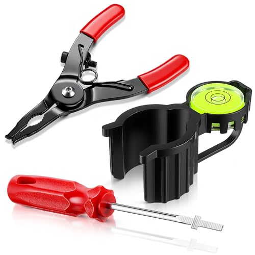 Gulfmew Kit d'outils de tête d'arrosage 3 en 1 compatible avec l'outil Rain Bird avec niveau à bulle et rotor d'arrosage - Tête de pulvérisation - Outils de réglage pour réparation de système
