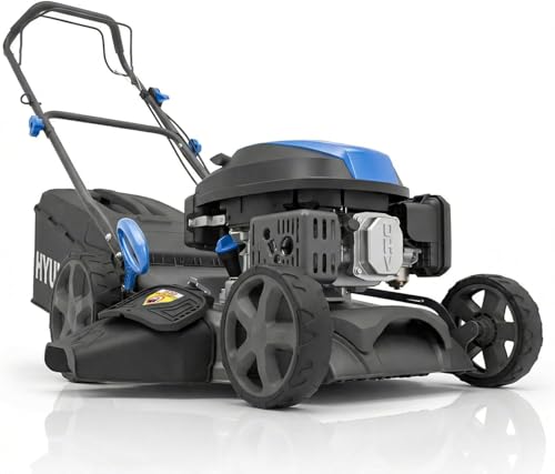 Hyundai Tondeuse à Gazon Thermique Autotractée Noire 43 cm, 