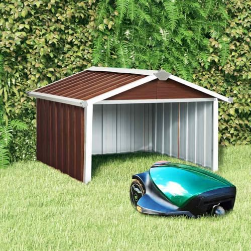 Générique Abri pour Robot de Jardin 92x97x63 cm Acier galvan