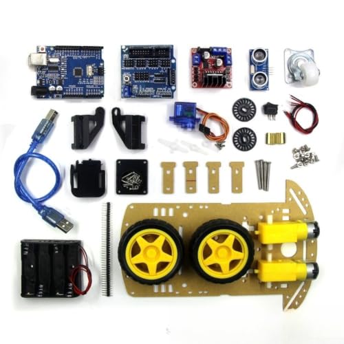 Kit de construction de voiture robot intelligent avec capteu