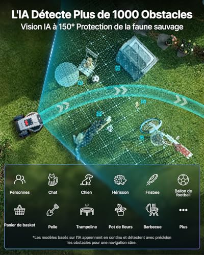 ANTHBOT M5 Robot Tondeuse san Fil, 500 m², sans RTK, Double 