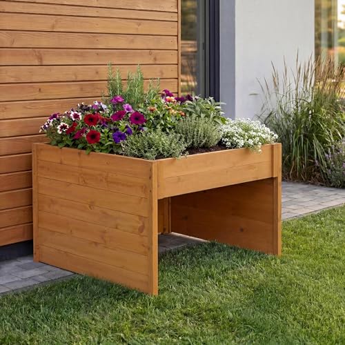 Garage pour Robot Tondeuse avec bac à Plantes HWC-Q17 50x70x