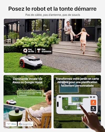 Segway Navimow i208 LiDAR Kit avec Garage M + 4 Kits de Lame