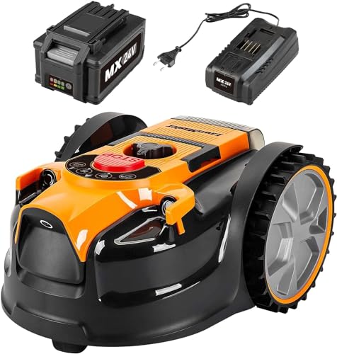 LawnMaster VBRM16 Tondeuse Robot de Jardin Pose et TOND Coup