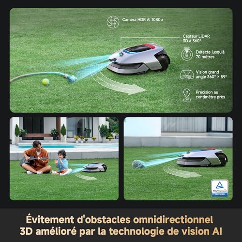 DREAME A2 1200 Robot Tondeuse - sans Fil, sans RTK, pour 120