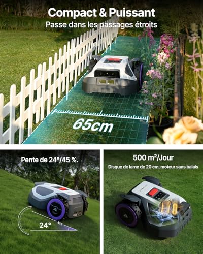 ANTHBOT Robot Tondeuse M5, 500-700㎡,150㎡/h, NetRTK + 4G,