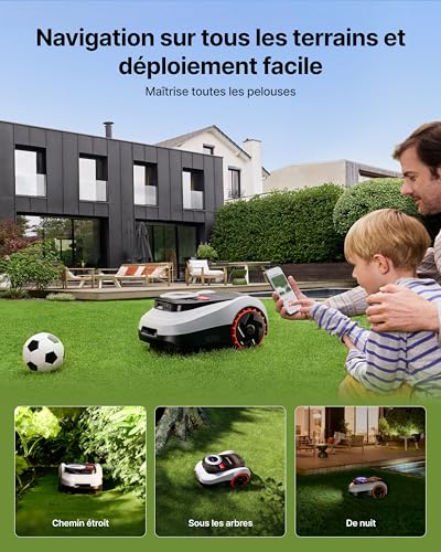 Segway Navimow i208 LiDAR Kit avec Garage M + 4 Kits de Lame