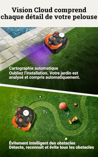 WORX Vision Cloud 2WD WR308E Robot Tondeuse 800 m²