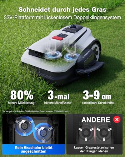 Ecovacs Goat A1600 LiDAR Pro Care Kit Robot Tondeuse + Garag