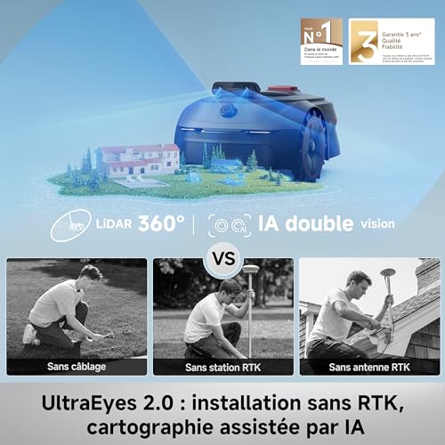 MOVA ViAX 500 Robot Tondeuse sans Fil périphérique,LiDAR 360