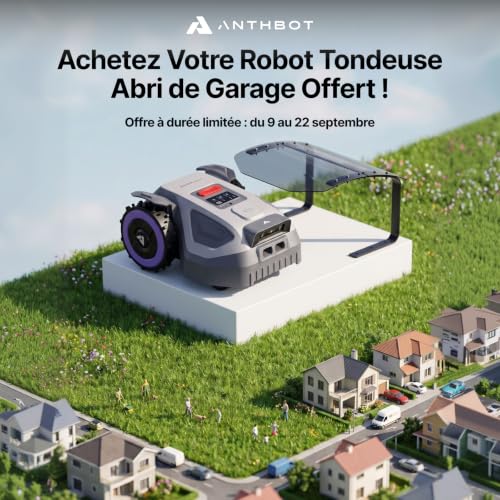 ANTHBOT Tondeuse Robot M5, NetRTK + 4G, Double RTK, évitemen